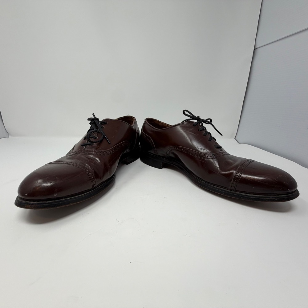 Hanover MasterFlex Brown Leather Wingtip Oxford Dress Shoes Mens Size 10 D/B USA